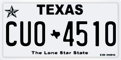 TX license plate CUO4510