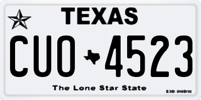 TX license plate CUO4523