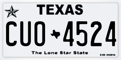 TX license plate CUO4524