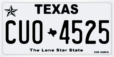 TX license plate CUO4525