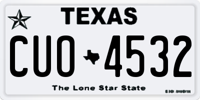 TX license plate CUO4532