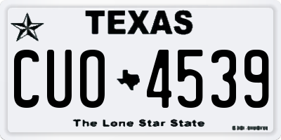 TX license plate CUO4539