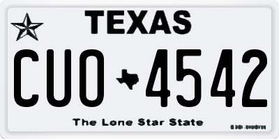 TX license plate CUO4542