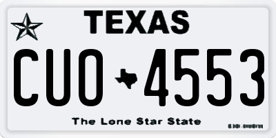 TX license plate CUO4553