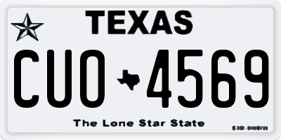 TX license plate CUO4569