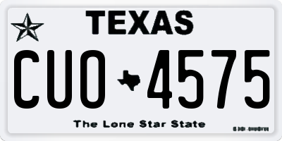 TX license plate CUO4575