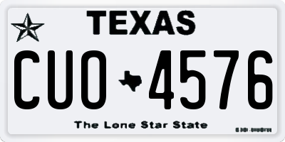 TX license plate CUO4576