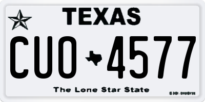 TX license plate CUO4577