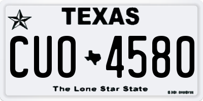 TX license plate CUO4580