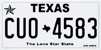 TX license plate CUO4583