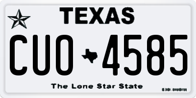 TX license plate CUO4585