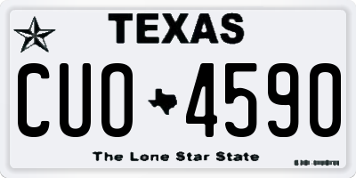TX license plate CUO4590