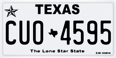 TX license plate CUO4595
