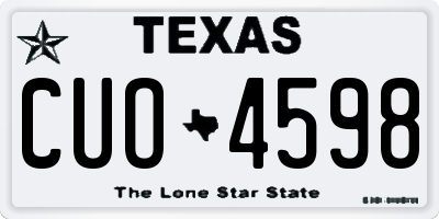 TX license plate CUO4598