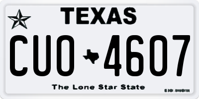 TX license plate CUO4607