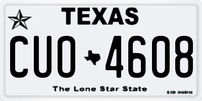 TX license plate CUO4608