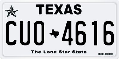 TX license plate CUO4616