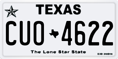 TX license plate CUO4622