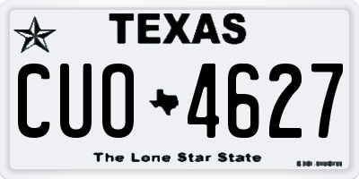 TX license plate CUO4627