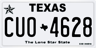 TX license plate CUO4628