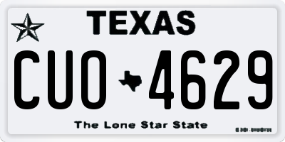 TX license plate CUO4629