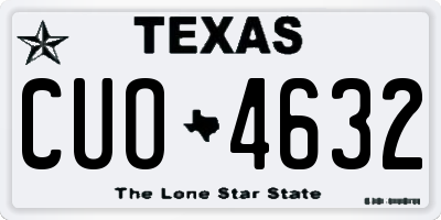 TX license plate CUO4632