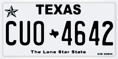 TX license plate CUO4642