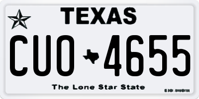 TX license plate CUO4655