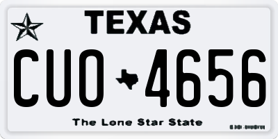 TX license plate CUO4656