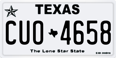 TX license plate CUO4658
