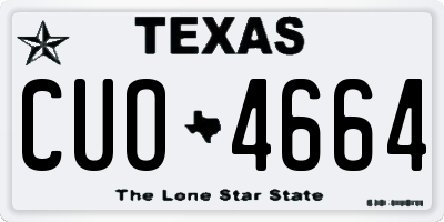 TX license plate CUO4664
