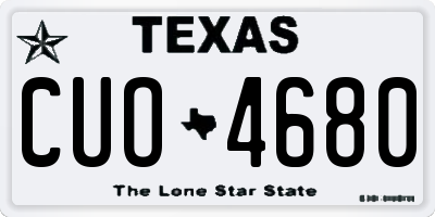 TX license plate CUO4680