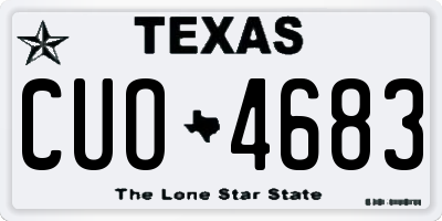 TX license plate CUO4683