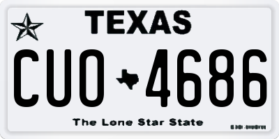 TX license plate CUO4686