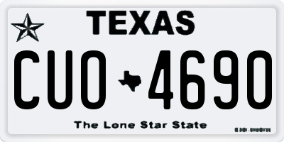 TX license plate CUO4690