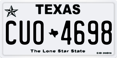 TX license plate CUO4698