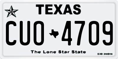 TX license plate CUO4709
