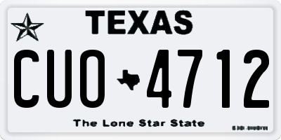 TX license plate CUO4712