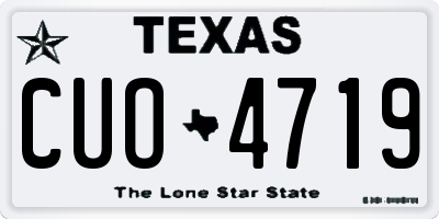 TX license plate CUO4719