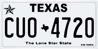 TX license plate CUO4720