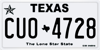 TX license plate CUO4728