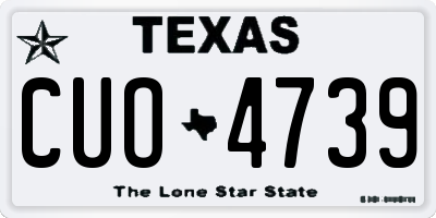 TX license plate CUO4739
