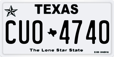 TX license plate CUO4740