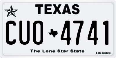 TX license plate CUO4741