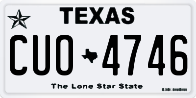 TX license plate CUO4746