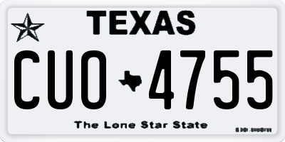 TX license plate CUO4755