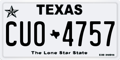 TX license plate CUO4757