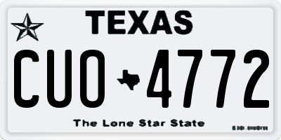 TX license plate CUO4772