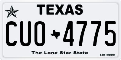 TX license plate CUO4775