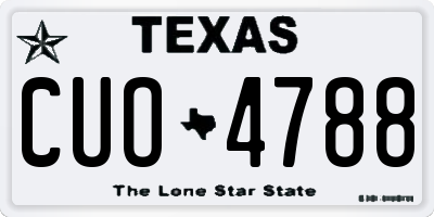 TX license plate CUO4788